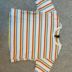 Rainbow Striped Crop Top